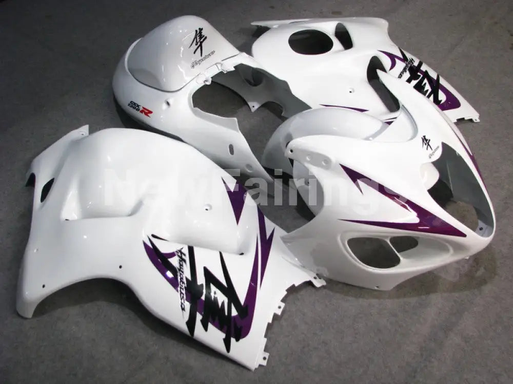 White and Purple Factory Style - GSX1300R Hayabusa 99-07 Fairing Kit