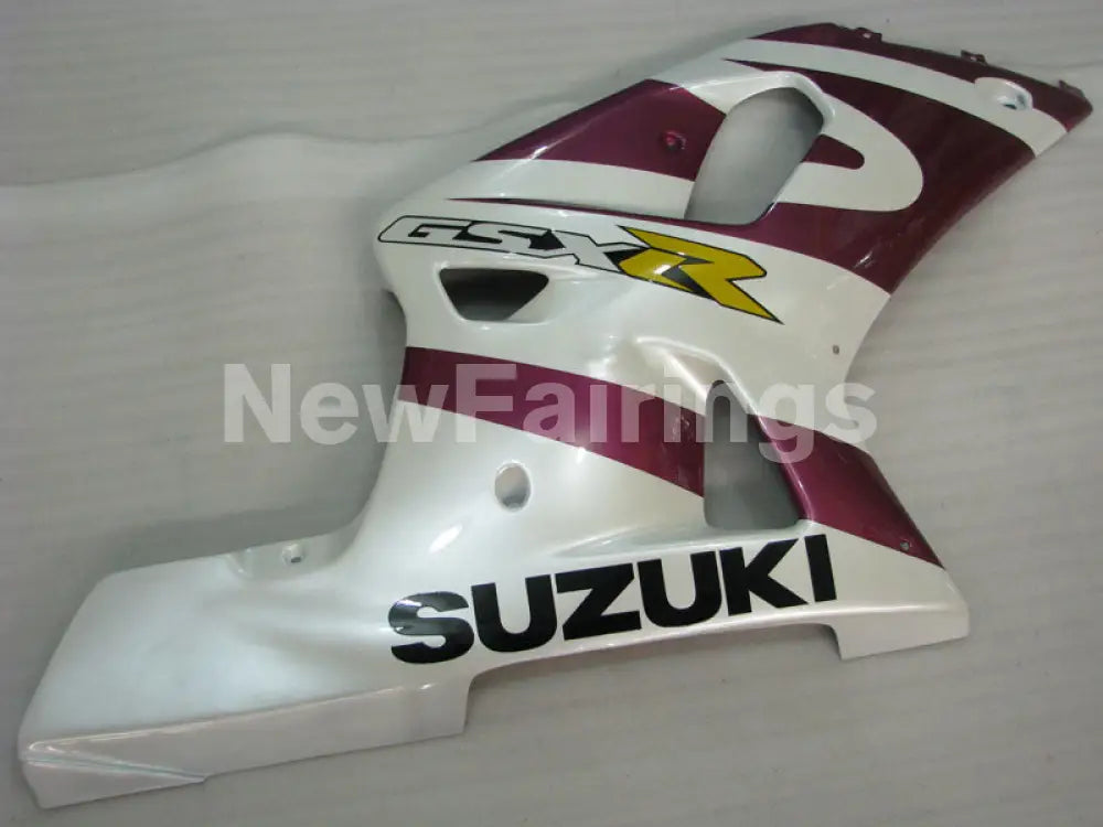White and Purple Red Factory Style - GSX-R750 00-03 Fairing Kit