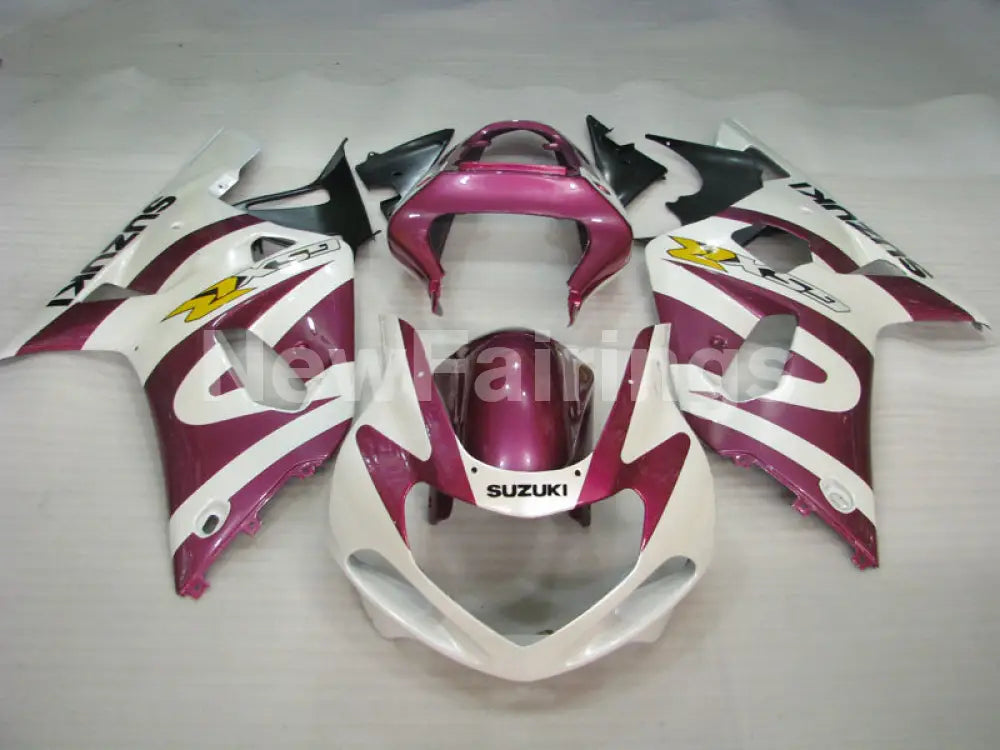 White and Purple Red Factory Style - GSX-R750 00-03 Fairing Kit