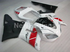 White and Red Black Factory Style - YZF-R1 98-99 Fairing Kit