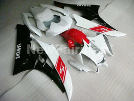 White and Red Black Factory Style - YZF-R6 06-07 Fairing Kit