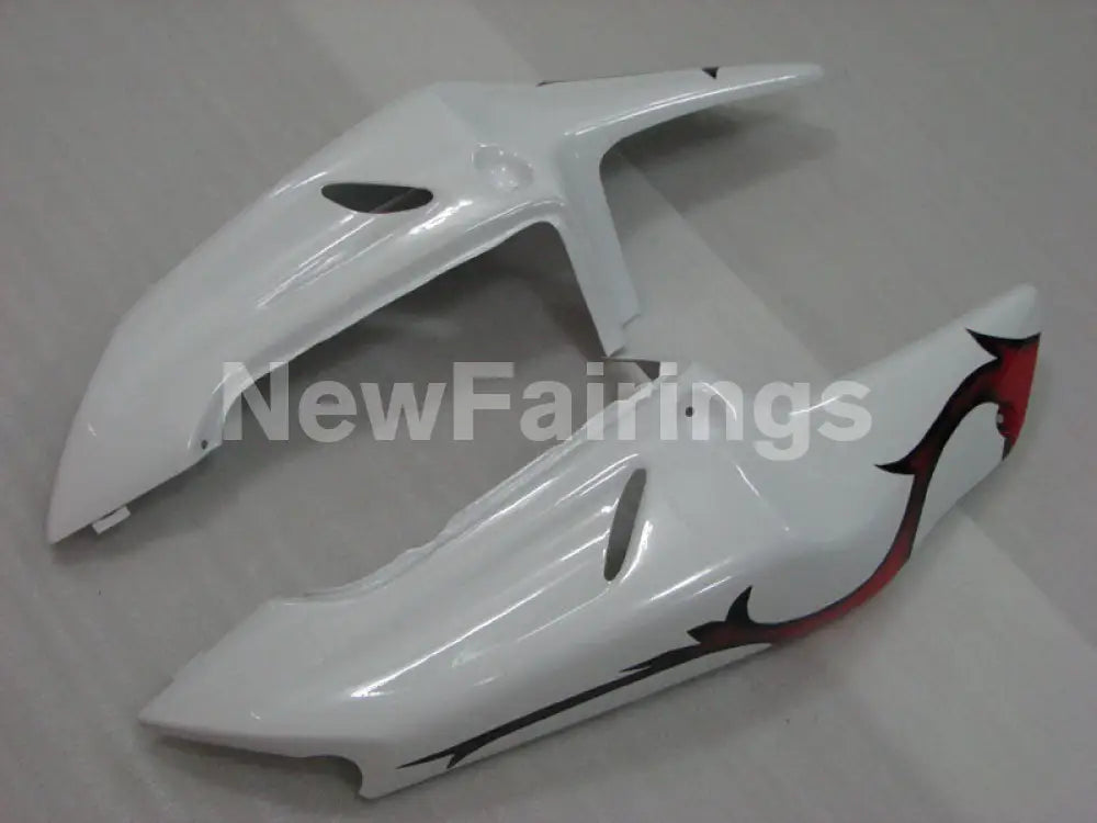 White and Red Flame - CBR 919 RR 98-99 Fairing Kit