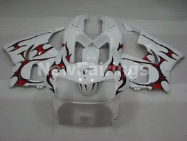 White and Red Flame - CBR 919 RR 98-99 Fairing Kit