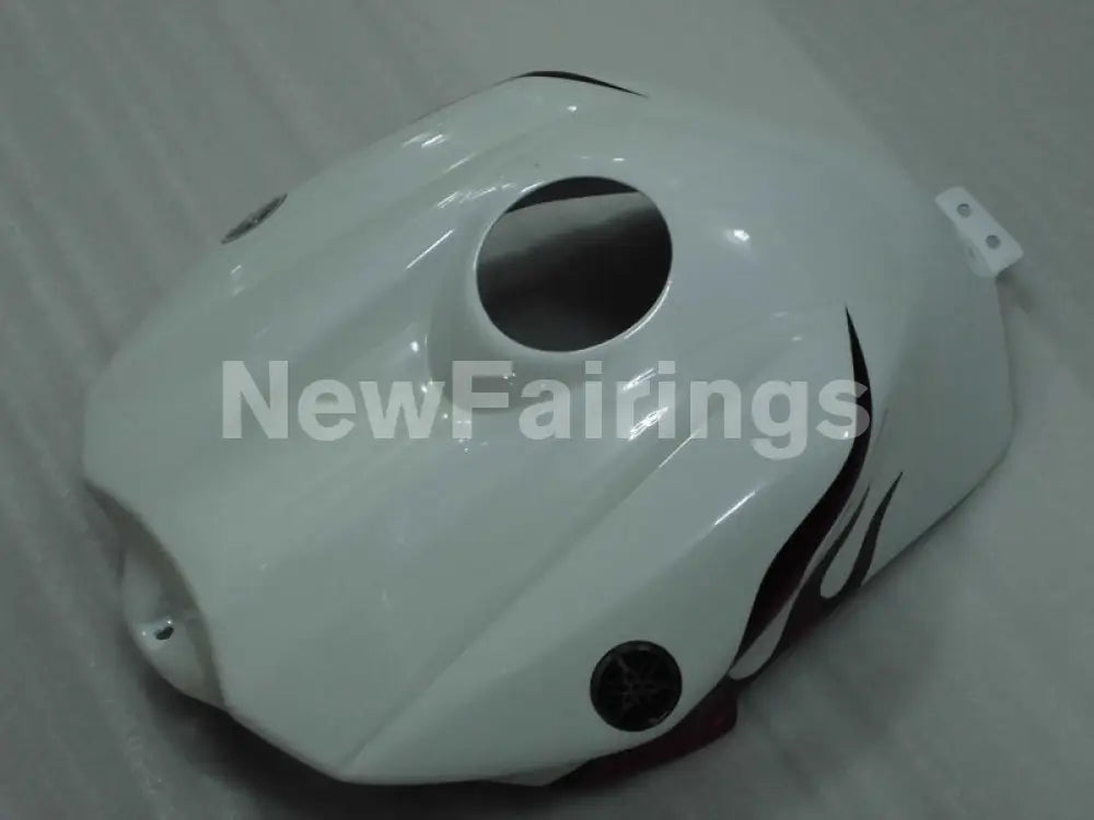 White and Red Flame - YZF-R1 04-06 Fairing Kit