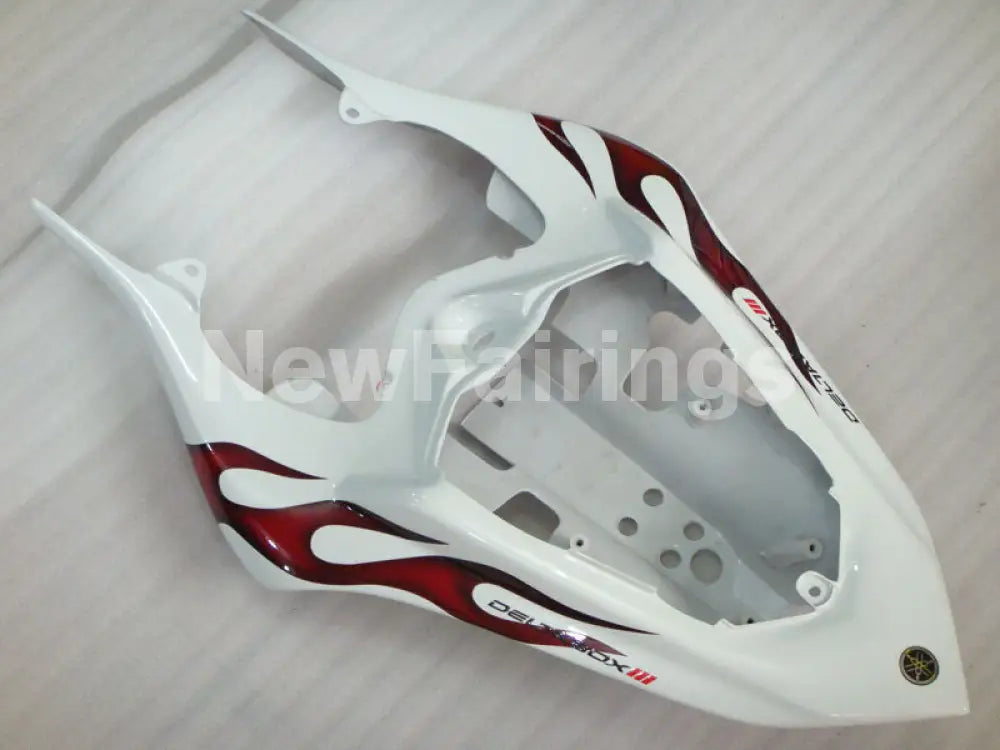 White and Red Flame - YZF-R1 07-08 Fairing Kit