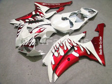 Cargar imagen en el visor de la galería, White and Red Flame - YZF-R6 08-16 Fairing Kit