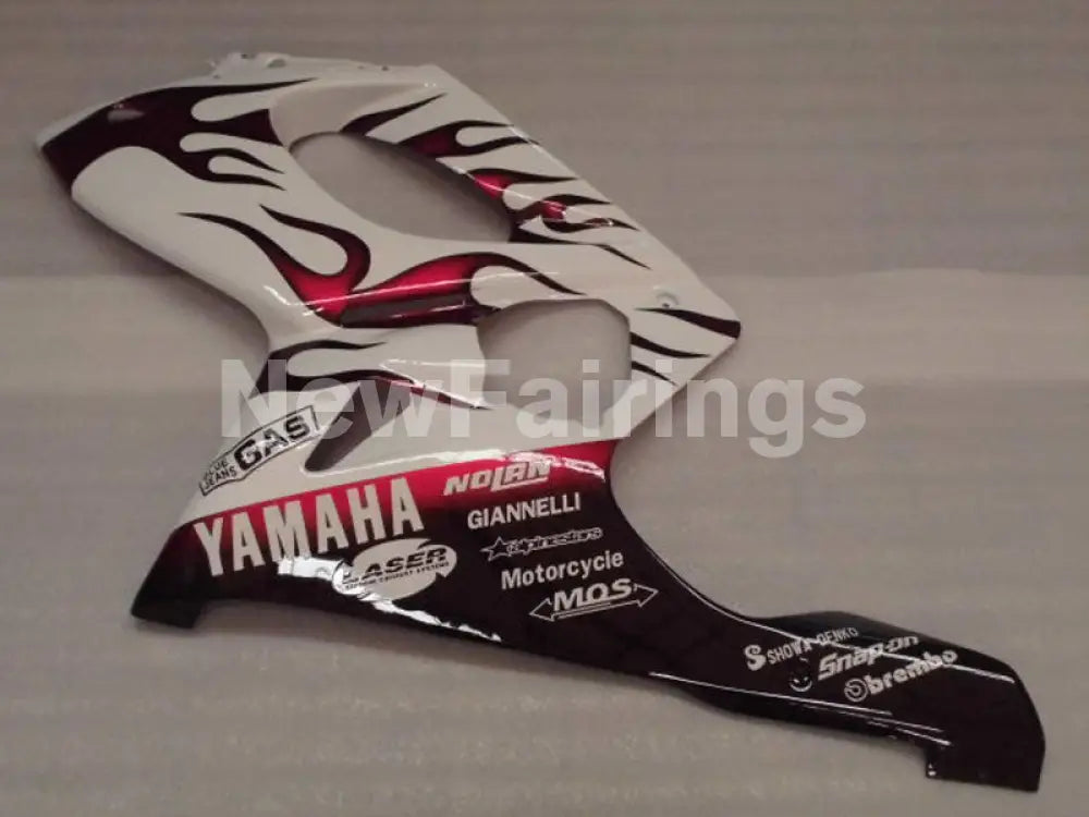 White and Red Flame - YZF600R Thundercat 96-07 Fairing Kit