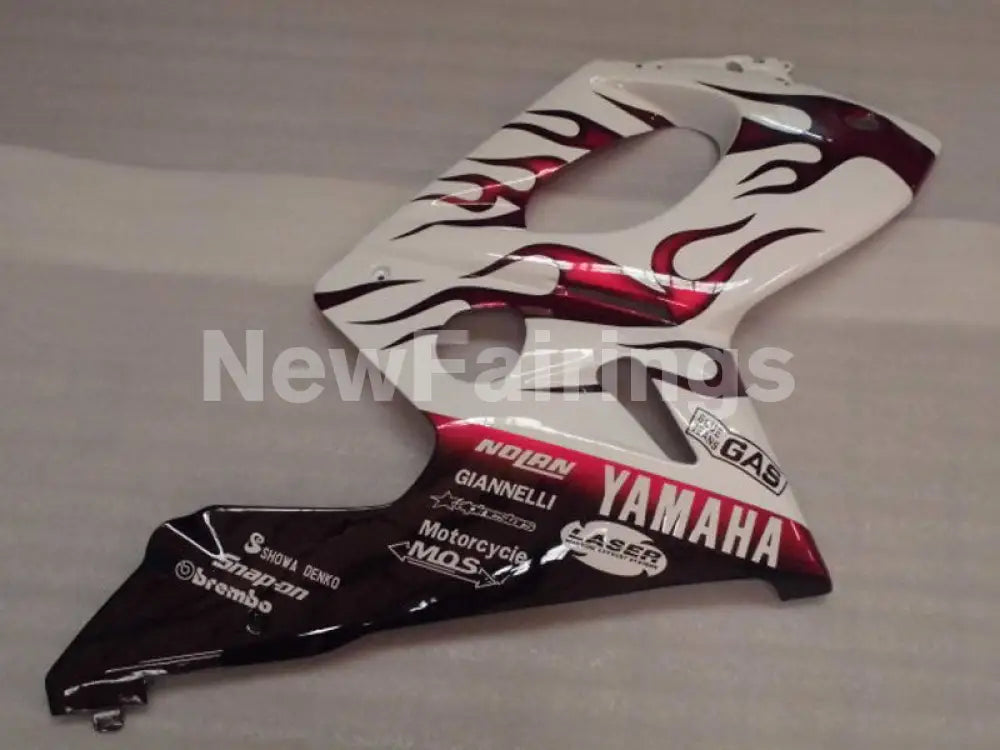 White and Red Flame - YZF600R Thundercat 96-07 Fairing Kit