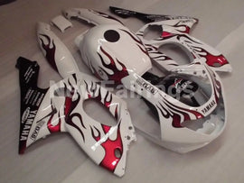 White and Red Flame - YZF600R Thundercat 96-07 Fairing Kit