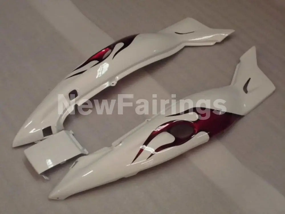 White and Red Flame - YZF600R Thundercat 96-07 Fairing Kit
