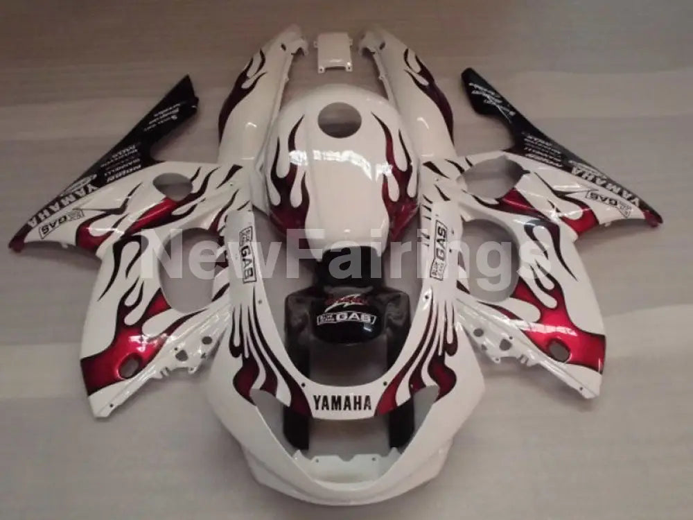 White and Red Flame - YZF600R Thundercat 96-07 Fairing Kit