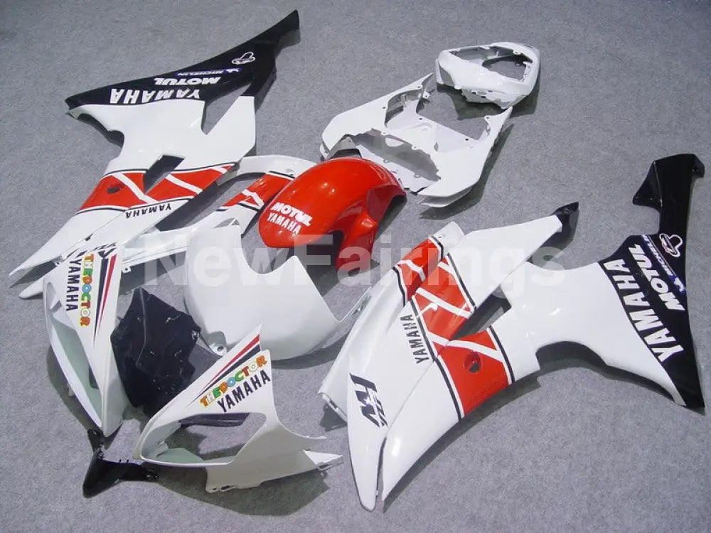 White and Red Motul - YZF-R6 08-16 Fairing Kit