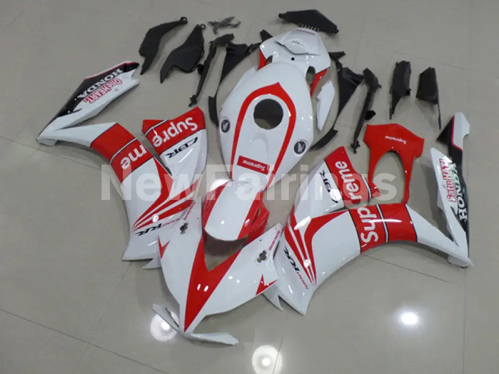 White and Red Supreme - CBR1000RR 12-16 Fairing Kit