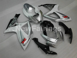 White and Silver Black Factory Style - GSX-R600 06-07 Fairing Kit