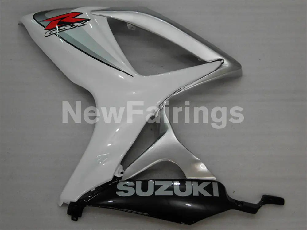 White and Silver Black Factory Style - GSX-R600 06-07 Fairing Kit