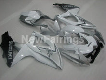 Cargar imagen en el visor de la galería, White and Silver Black Factory Style - GSX-R600 08-10 Fairing Kit