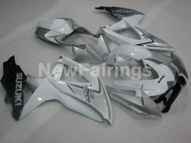 White and Silver Black Factory Style - GSX-R600 08-10 Fairing Kit