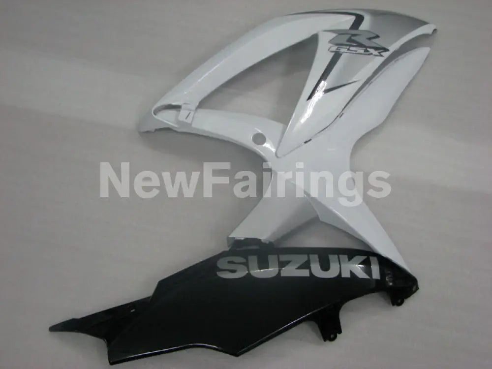 White and Silver Black Factory Style - GSX-R600 08-10 Fairing Kit