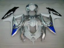 Cargar imagen en el visor de la galería, White and Silver Blue Factory Style - GSX-R600 08-10 Fairing Kit