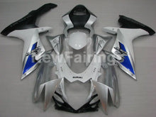 Cargar imagen en el visor de la galería, White and Silver Blue Factory Style - GSX-R600 11-24 Fairing Kit