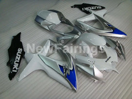 White and Silver Blue Factory Style - GSX-R750 08-10 Fairing Kit