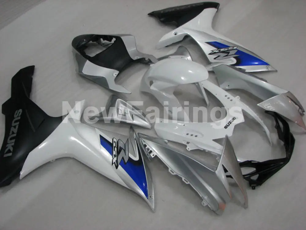 White and Silver Blue Factory Style - GSX-R750 11-24 Fairing Kit