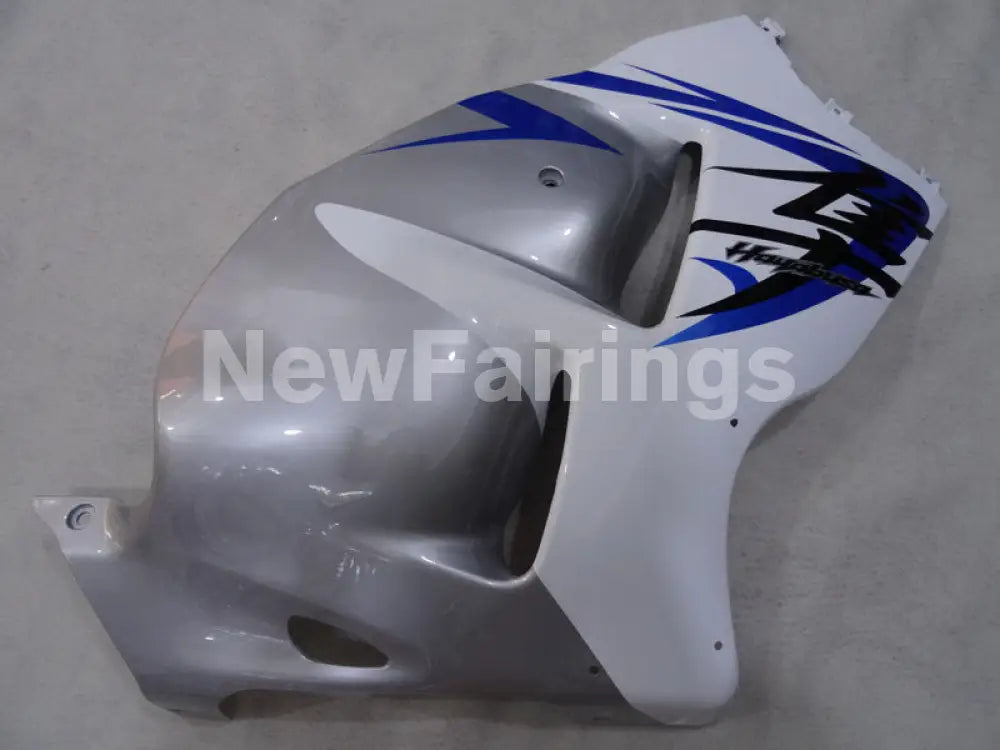 White and Silver Blue Factory Style - GSX1300R Hayabusa 99-07 Fairing Kit