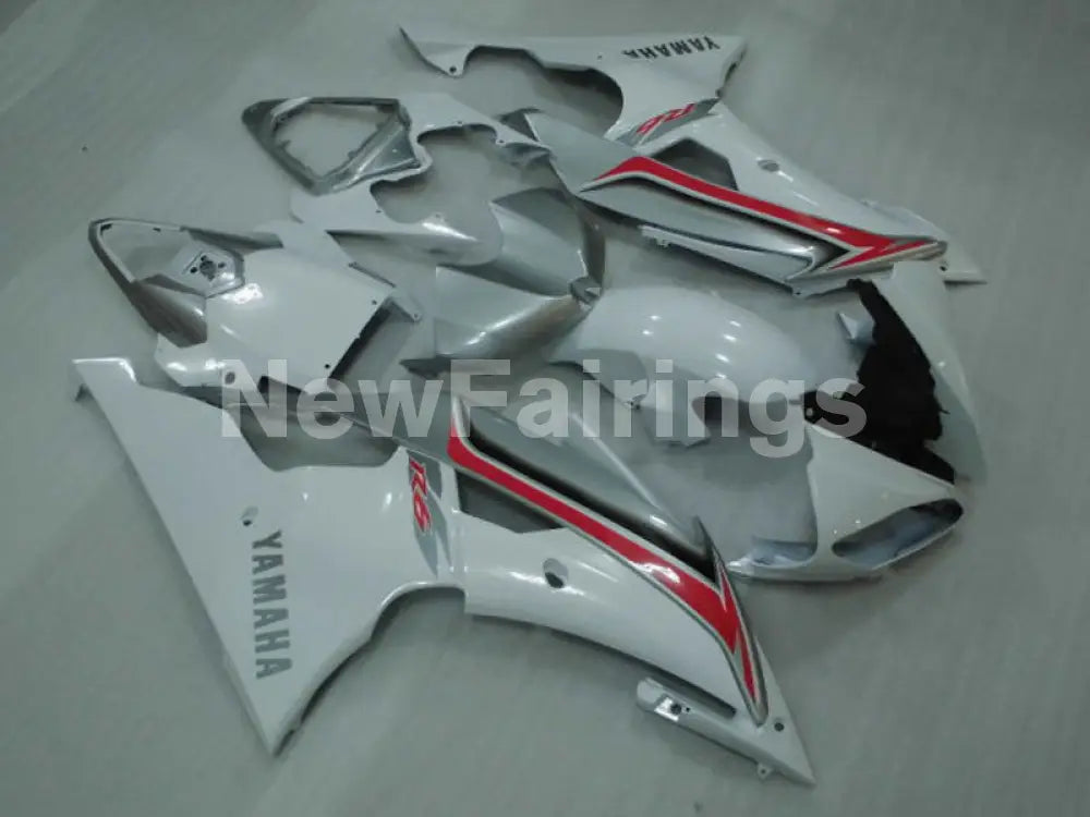 White and Silver Factory Style - YZF-R6 08-16 Fairing Kit