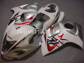 White and Silver Red Factory Style - GSX1300R Hayabusa 08-20 Fairing Kit