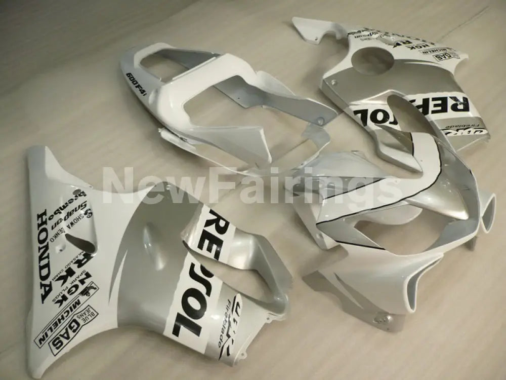 White and Silver Repsol- CBR600 F4i 01-03 Fairing Kit