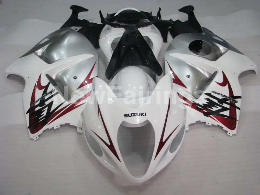 White and Silver Wine red Factory Style - GSX1300R Hayabusa 99-07 Fairing Kit