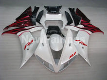 Cargar imagen en el visor de la galería, White and Wine Red Flame - YZF-R1 02-03 Fairing Kit