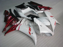 Cargar imagen en el visor de la galería, White and Wine Red Flame - YZF-R1 02-03 Fairing Kit