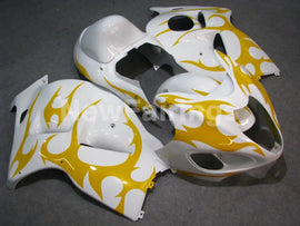 White and Yellow Flame - GSX1300R Hayabusa 08-20 Fairing Kit