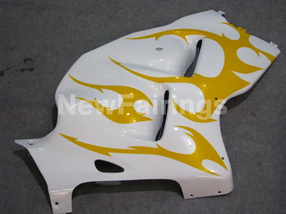 White and Yellow Flame - GSX1300R Hayabusa 08-20 Fairing Kit