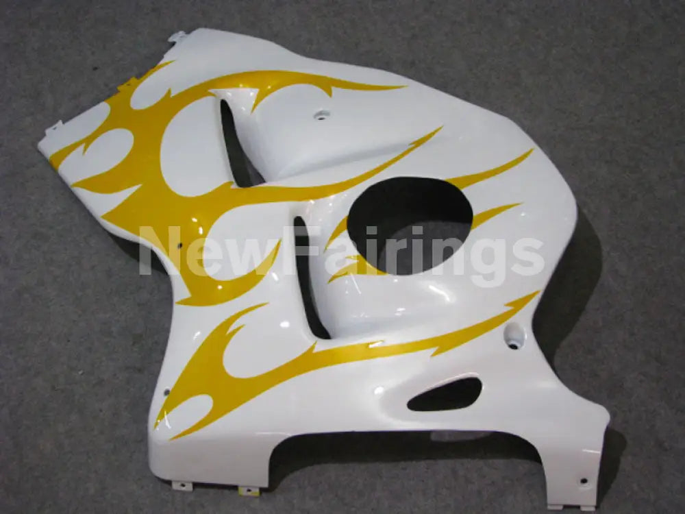 White and Yellow Flame - GSX1300R Hayabusa 08-20 Fairing Kit