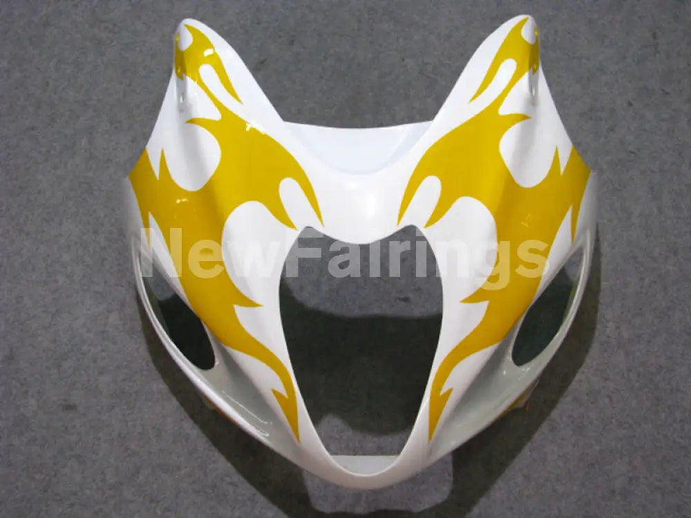 White and Yellow Flame - GSX1300R Hayabusa 08-20 Fairing Kit