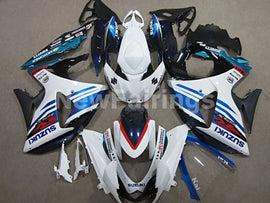 White and Black Blue Factory Style - GSX-R1000 09-16 Fairing Kit