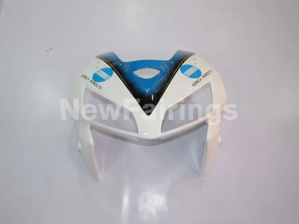 White and Black Blue Konica Minolta - CBR600RR 05-06 Fairing Kit