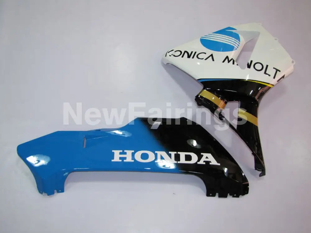 White and Black Blue Konica Minolta - CBR600RR 05-06 Fairing Kit