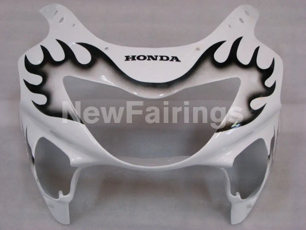 White and Black Flame - CBR600 F4 99-00 Fairing Kit