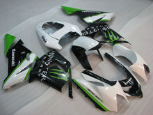 Cargar imagen en el visor de la galería, White and Black Green Monster - NINJA ZX-10R 04-05 Fairing Kit