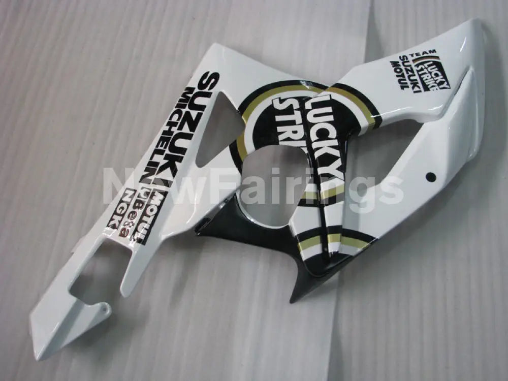 White and Black Lucky Strike - GSX-R1000 05-06 Fairing Kit