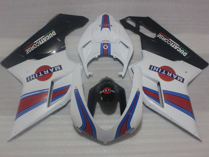 White and Black MARTINI - Ducati 848/1098/1198 07-11 Fairing Kit