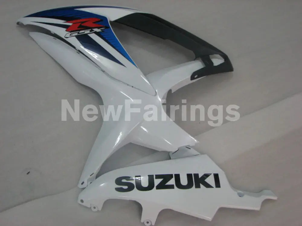 White Blue and Black Factory Style - GSX-R600 08-10 Fairing Kit