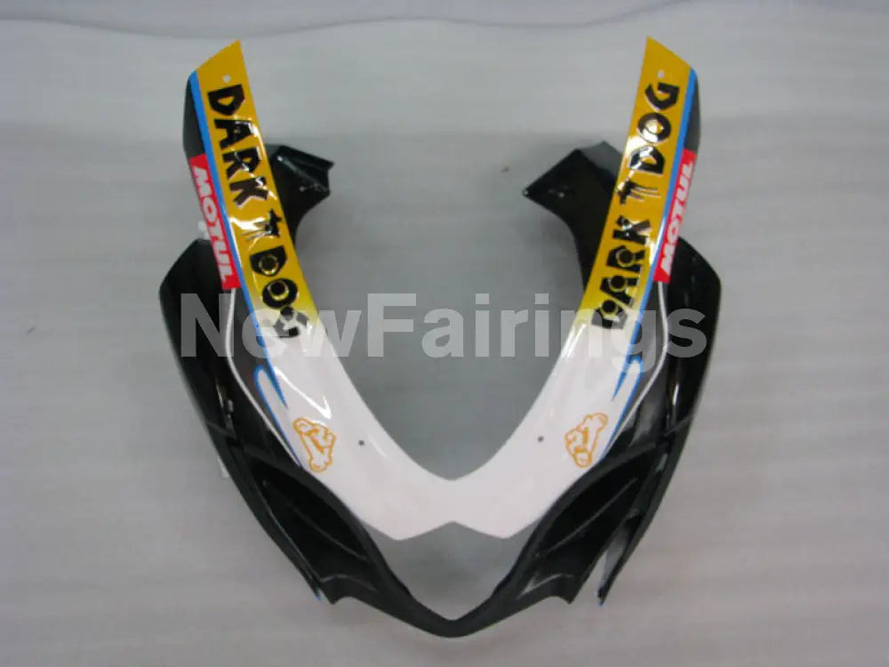 White and Blue Black Dark Dog - GSX-R1000 09-16 Fairing Kit