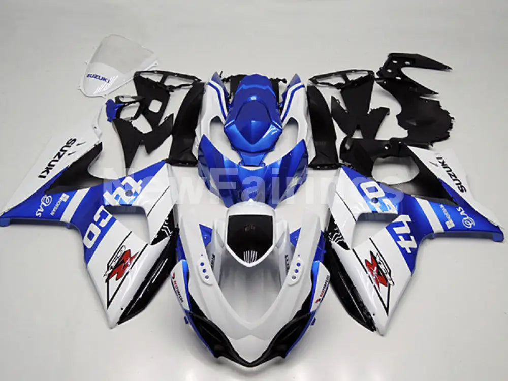 White Blue and Black Factory Style - GSX-R1000 09-16 Fairing Kit