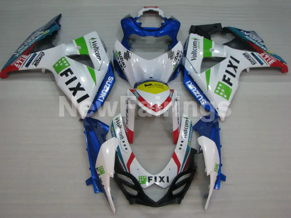 White and Blue MOTOREX - GSX-R1000 09-16 Fairing Kit
