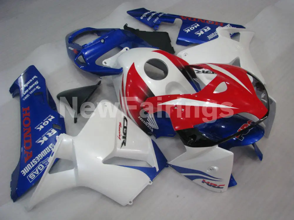 White Blue and Red Factory Style - CBR600RR 05-06 Fairing Kit