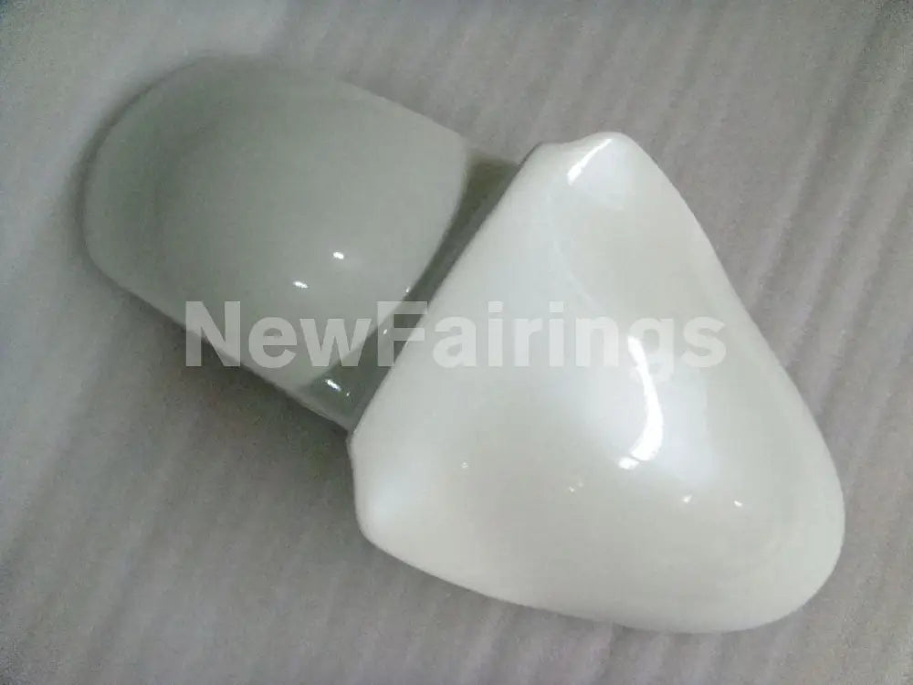 White and Orange Flame - NINJA ZX-6R 00-02 Fairing Kit